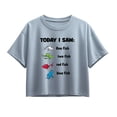 thumbnail image 1 of Dr. Seuss - Today Saw One Fish  - Youth Girl Short Sleeve Boxy Tee, 1 of 5
