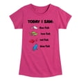 thumbnail image 1 of Dr. Seuss - Today Saw One Fish - Youth Girls Short Sleeve T-Shirt, 1 of 5