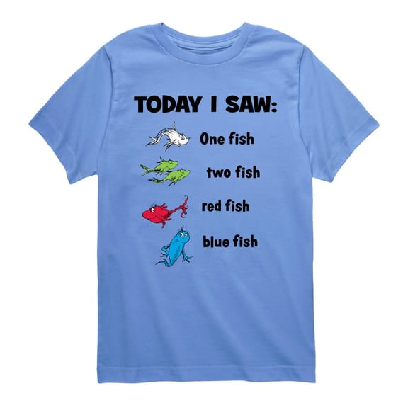 Dr. Seuss - Today Saw One Fish - Youth Short Sleeve Graphic T-Shirt