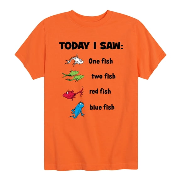 Dr. Seuss - Today Saw One Fish - Youth Short Sleeve Graphic T-Shirt