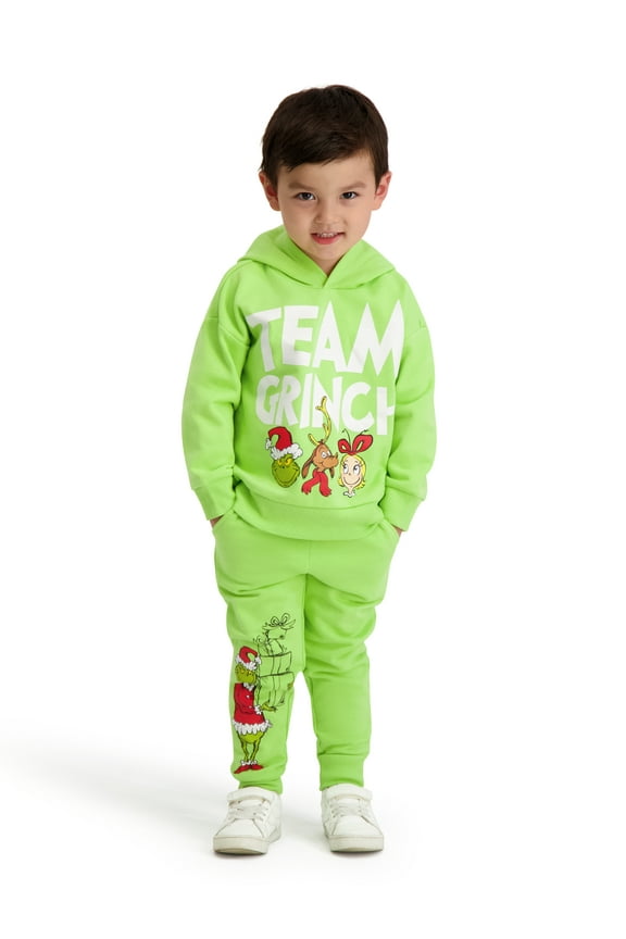 Toddler "TEAM GRINCH" Sweatshirt and Jogger Set, Sizes 2T-5T