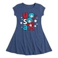 thumbnail image 1 of Dr. Seuss - USA Things - Toddler And Youth Girls Fit And Flare Dress, 1 of 5