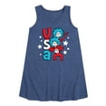 thumbnail image 1 of Dr.Seuss - USA Things - Toddler and Youth Girls A-line Dress, 1 of 5