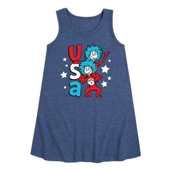 Dr.Seuss - USA Things - Toddler and Youth Girls A-line Dress