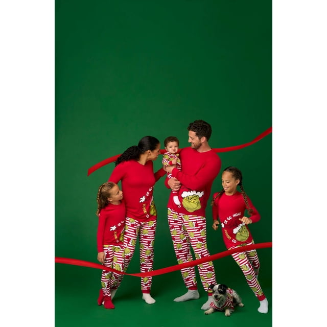 Dr. Seuss Unisex Infant Grinch Matching Family One-Piece Pajama Set ...