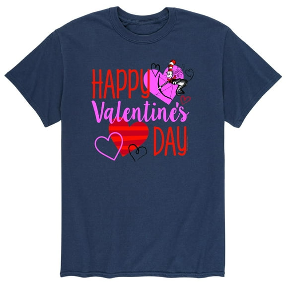 Dr. Seuss - Valentine's Day with Cat In The Hat - Men's Short Sleeve Graphic T-Shirt