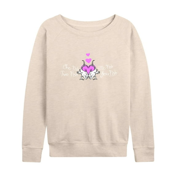 Dr. Seuss - Valentine's Day with Cat In The Hat - Women's Lightweight French Terry Long Sleeve Shirt