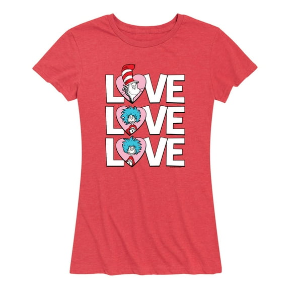 Dr. Seuss - Valentine's Day with Cat In The Hat - Women's Short Sleeve Graphic T-Shirt