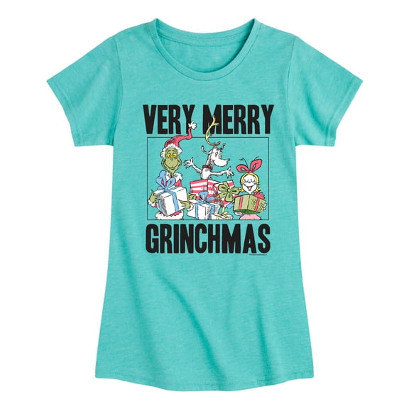 Dr. Seuss - Very Merry Grinchmas Grinch, Cindy Lou, and Max - Toddler And Youth Girls Short Sleeve Graphic T-Shirt