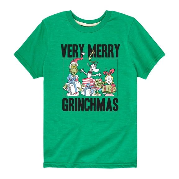 Dr. Seuss - Very Merry Grinchmas Grinch, Cindy Lou, and Max - Toddler And Youth Short Sleeve Graphic T-Shirt