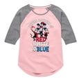 thumbnail image 1 of Dr. Seuss - Waving Banner of Red, White and Blue - Toddler And Youth Girls Raglan Graphic T-Shirt, 1 of 4