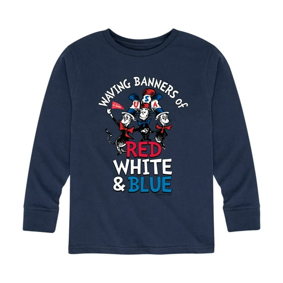 Dr. Seuss - Waving Banners of Red, White and Blue - Toddler And Youth Long Sleeve Graphic T-Shirt