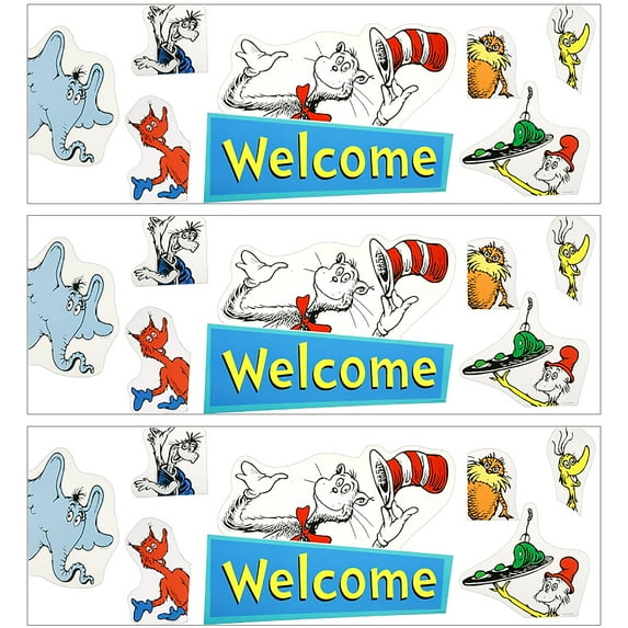 Eureka Dr. Seuss Welcome Go-Arounds, 8 Pieces Per Set, 3 Sets