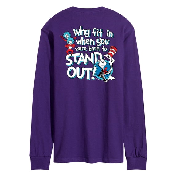 Dr. Seuss - Why Fit In - Men's Long Sleeve Graphic T-Shirt