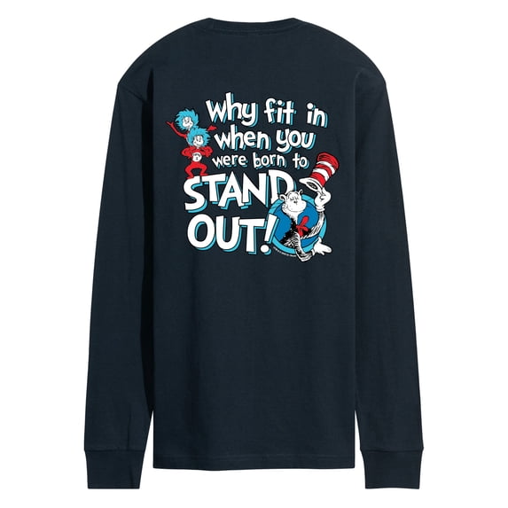Dr. Seuss - Why Fit In - Men's Long Sleeve Graphic T-Shirt