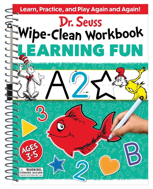 Dr. Seuss WipeClean Workbook Learning Fun Activity Workbook for Ages