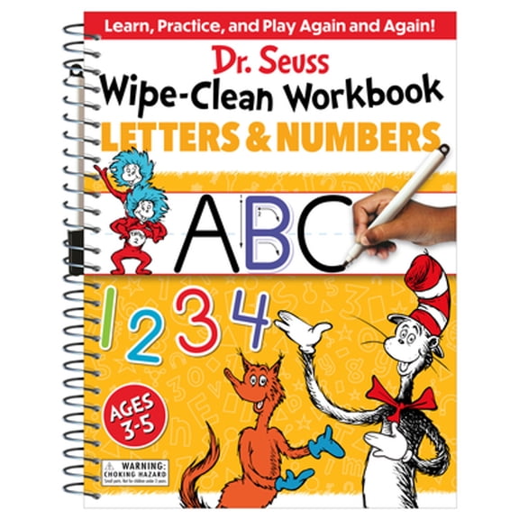 Pre-Owned Dr. Seuss Wipe-Clean Workbook: Letters and Numbers: Activity Workbook for Ages 3-5 (Paperback 9780525572251) by Dr