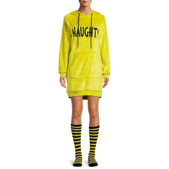 Dr. Seuss Women's Grinch Sleep Lounger with Socks, 2-Piece