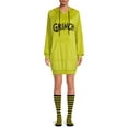 thumbnail image 1 of Dr. Seuss Women's Grinch Sleep Shimmer Lounger with Socks, 1 of 5