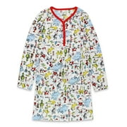 DR. SEUSS Women's Long Sleeve Dorm Nightgown Sleep Dress Pajamas WF21487DR