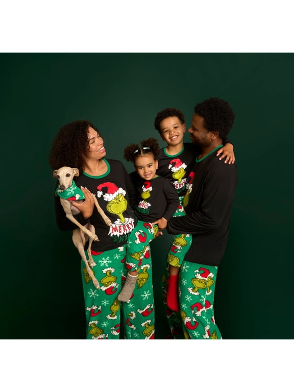 Women’s Merry Grinchmas Matching Family Pajama Set, 2-Piece, Sizes XS-3X