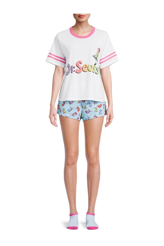 Women's Tee, Sleep Short and Sock 3pc Set