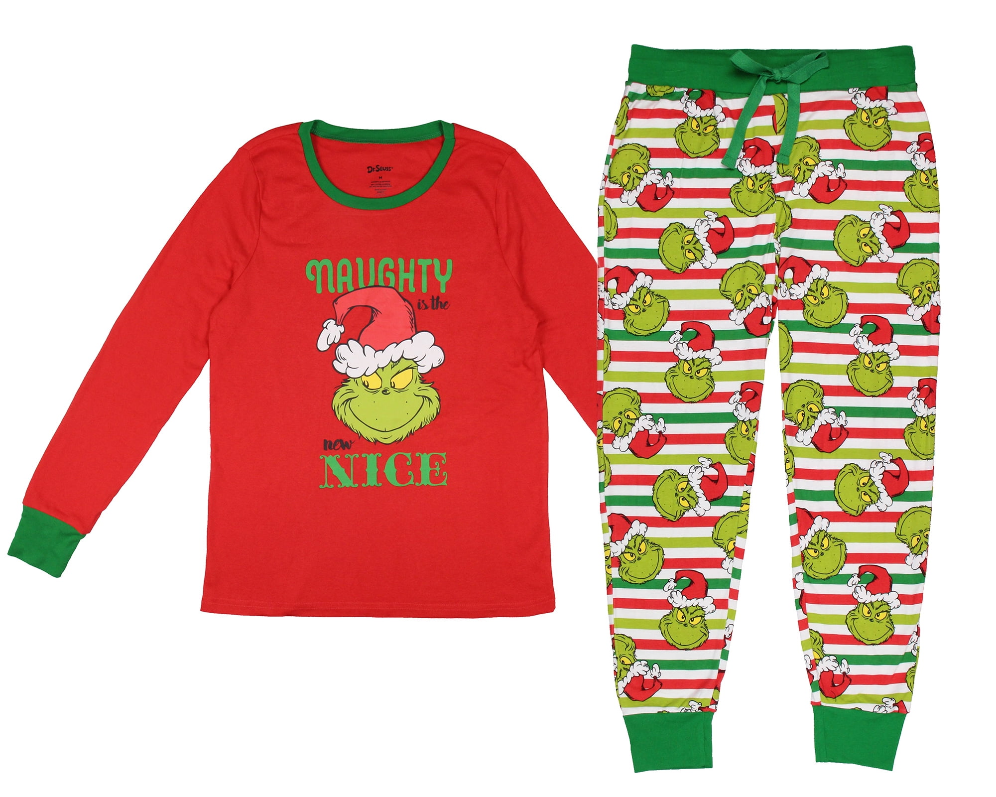 Dr. Seuss Womens' The Grinch Who Stole Christmas New Nice Lounge Pajama ...