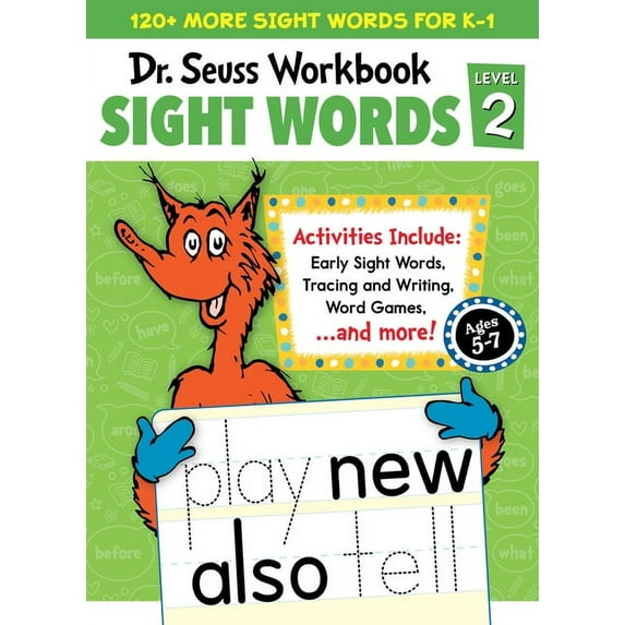 Dr. Seuss Workbooks Dr. Seuss Sight Words Level 2 Workbook: A Sight Words Workbook for Kindergarten and 1st Grade (120+ Words, Games &amp; P, (Paperback)