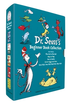 Pre-Owned Dr. Seuss's Beginner Book Boxed Set Collection: The Cat in the Hat; One Fish Two Fish Red Fish Blue Fish; Green Eggs and Ham; Hop on Pop; Fox in Socks, 9780375851568, 0375851569, Hardcover,