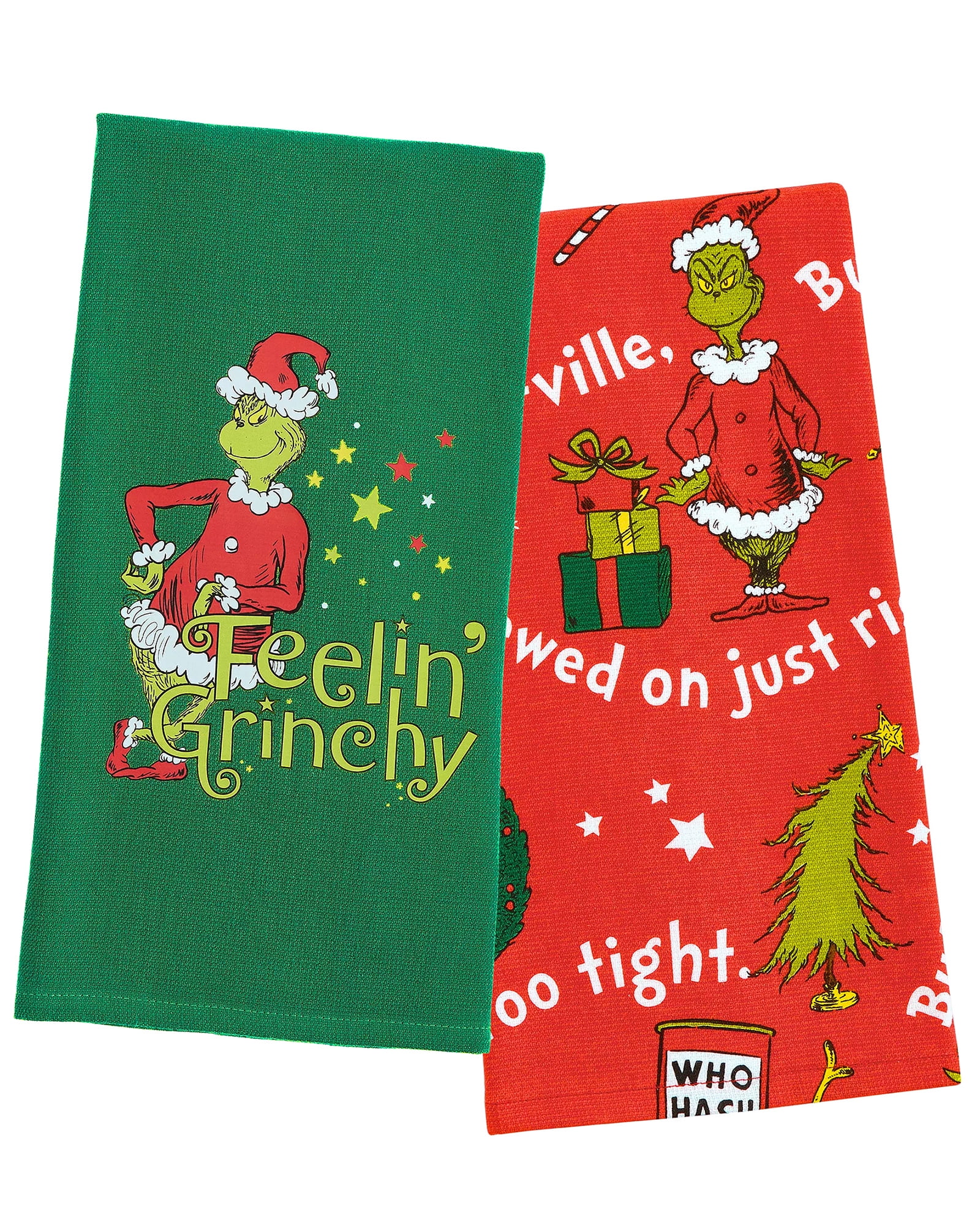 Seven Times Six, Kitchen Towel Set, 2pk, Feeling Grinchy Christmas ...