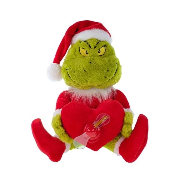 Dr. Seuss's The Grinch Who Stole Christmas, Grinch "Merry Grinchmas" Message Fan Plush, 10.25" Tall, Green