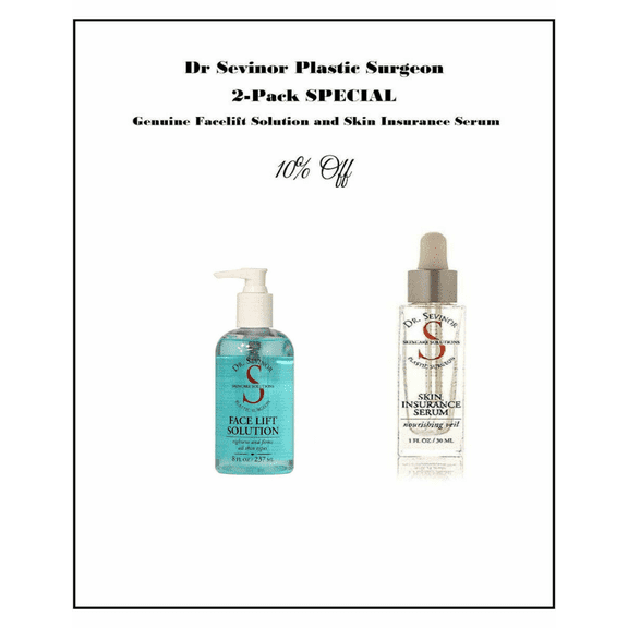 Dr.Sevinor 8oz Face Lift Solution and Skin Insurance 2-Pack Special 10% OFF