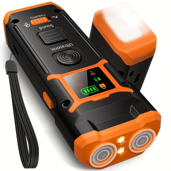 Dr.Shark Ultrasonic Dog Bark Deterrent, Anti Barking Control Tool with LED Flashlight, Handheld Dog Repeller for Training & Behavior Correction, 1 PC
