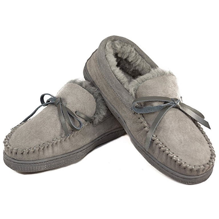 Dr. Sheepskin Mens Moccasins - Gray - Size 9 - Walmart.com display picture 1