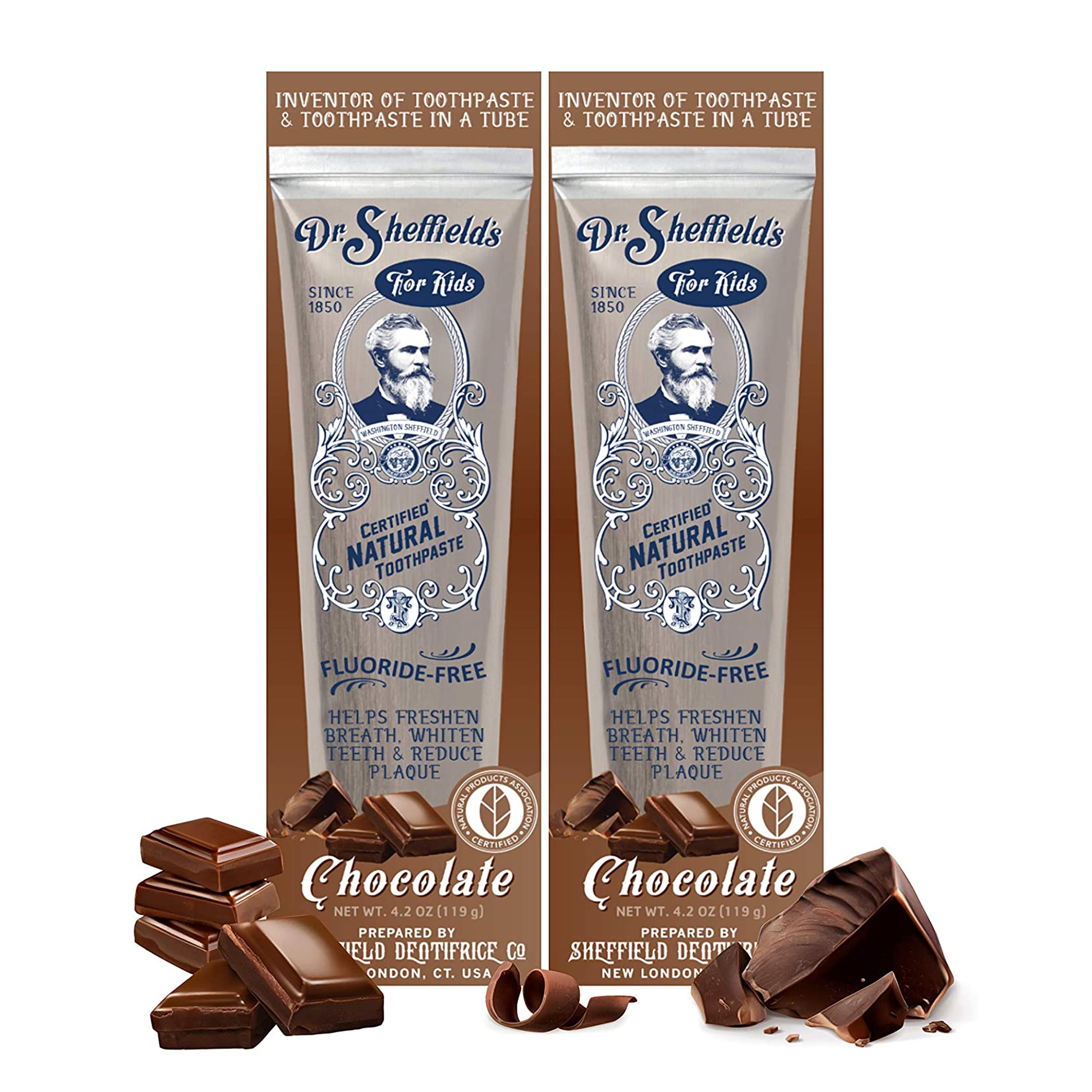 Dr. Sheffield’s Natural Toothpaste Chocolate Flavor, Fluoride Free