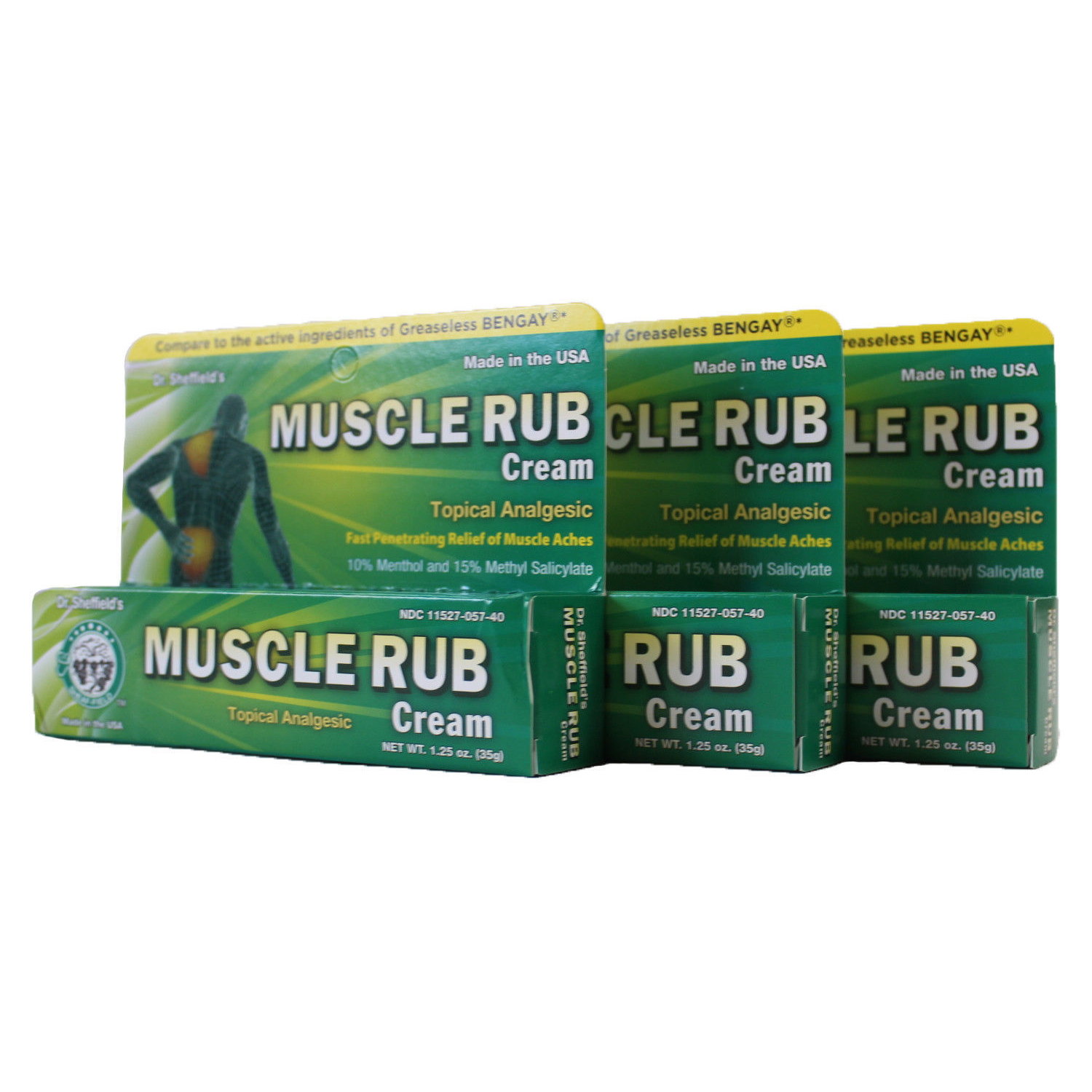 Dr. Sheffield's Muscle Rub Cream Topical Analgesic Pack of 3 EXP 05/