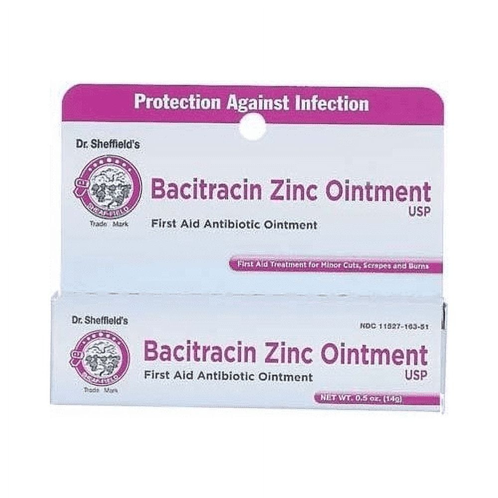 Dr. Sheffield's Zinc Bacitracin Ointment Antibiotic First Aid USP, 0.5