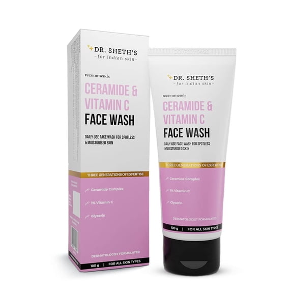 Dr. Sheth's Ceramide & Vitamin C Daily Use Face Wash | 3.53 Oz/100 g