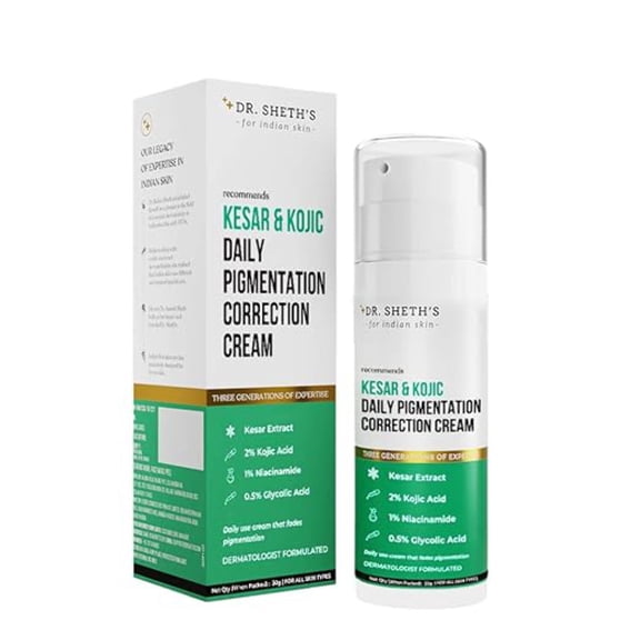Dr. Sheth's Kesar Kojic Acid Daily Pigmentation Correction Face Cream - 30 gms