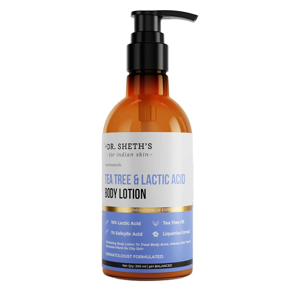 Dr. Sheth's Tea Tree & Lactic Acid Body Lotion With 1 Salicylic Acid