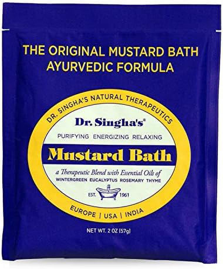 Dr. Singha's Mustard Bath, Therapeutic Bath Salts, 2 Oz 2 Ounce