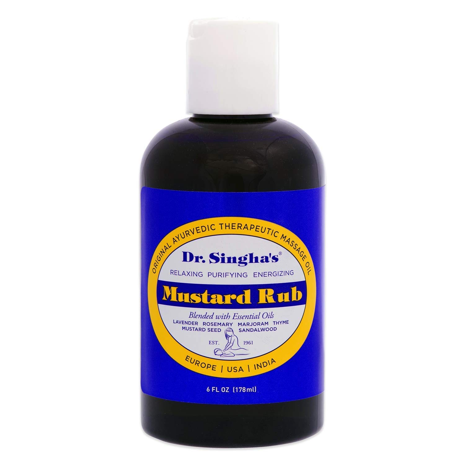 Dr. Singha's Mustard Rub, Therapeutic Body Massage Oil with Best
