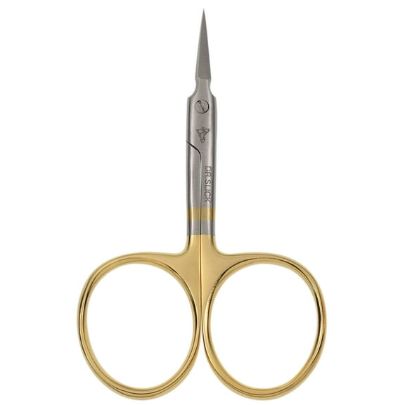 Dr. Slick Straight Arrow Scissors, 3.5in, Gold Loops