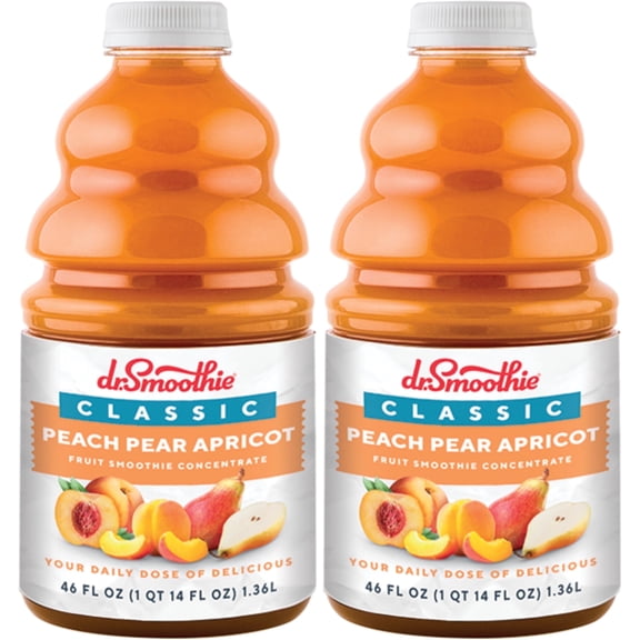 Dr. Smoothie Mixes Classic Peach Pear Apricot, 46 fl. oz. (Pack of 2)