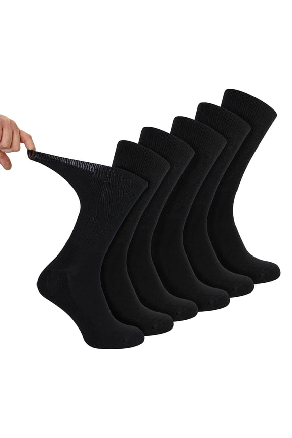 - 6 Pack Mens Diabetic Sport Socks Breathable Non-Binding Socks