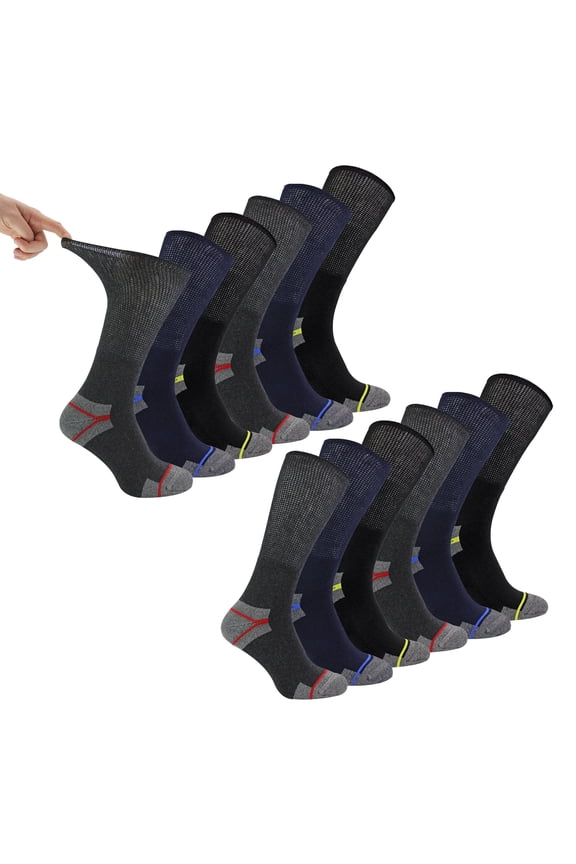 - Multipack Mens Breathable Diabetic Work Socks