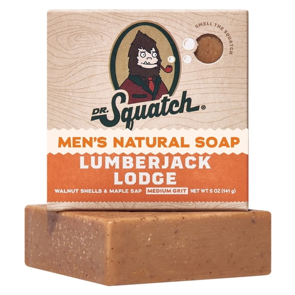 Dr. Squatch Mens Bar Soap, Natural Bar Soap for Men, Lumberjack Lodge, 5 Oz