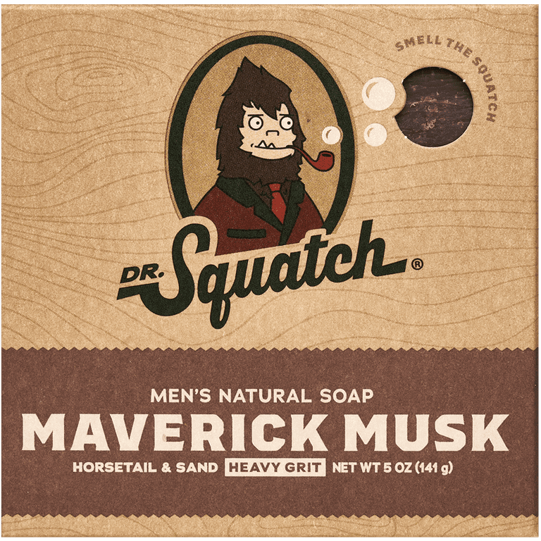 Dr. Squatch All Natural Bar Soap for Men, Maverick Musk, 5 oz
