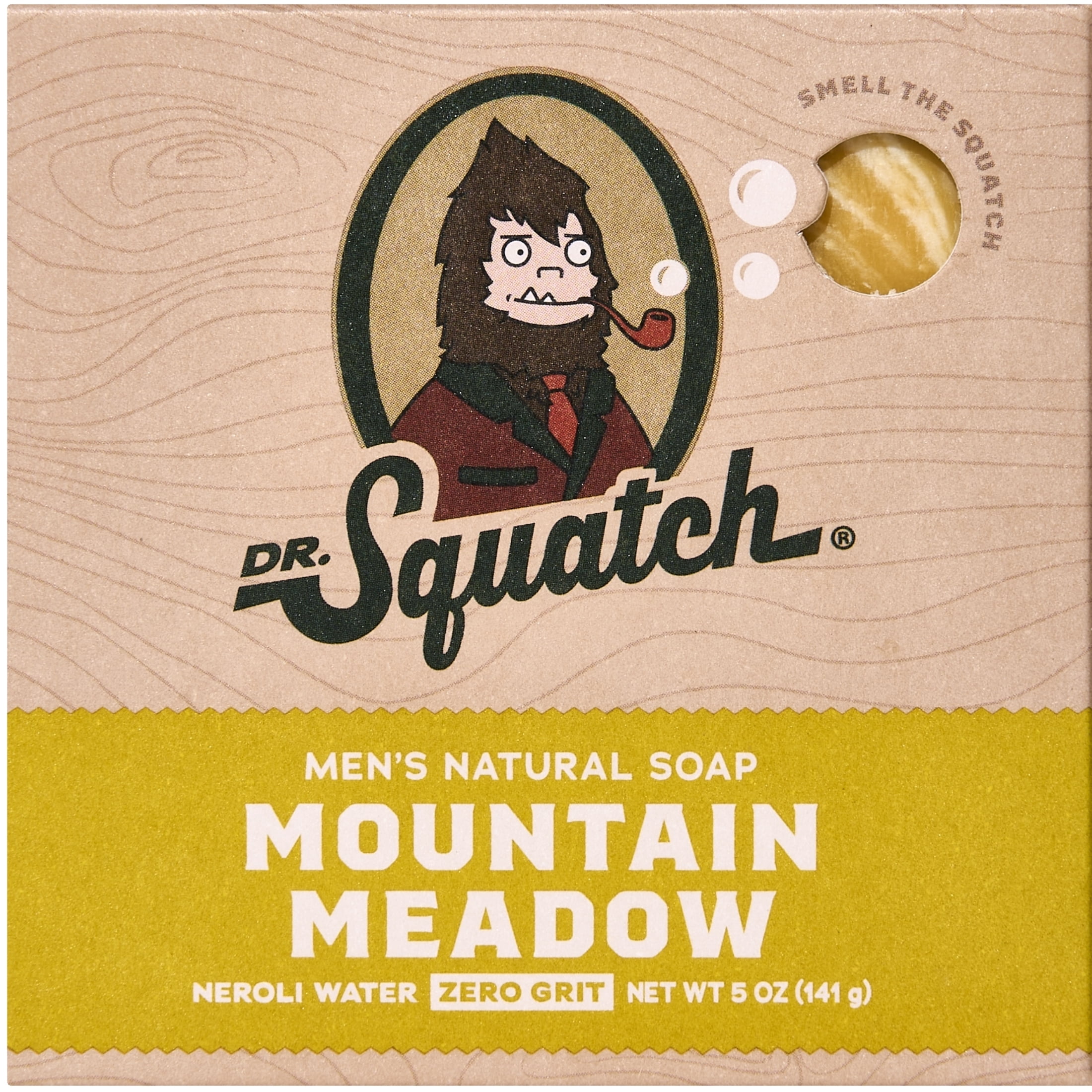 Dr. Squatch Mens Bar Soap, Natural Bar Soap for Men, Mountain Meadow, 5 Oz