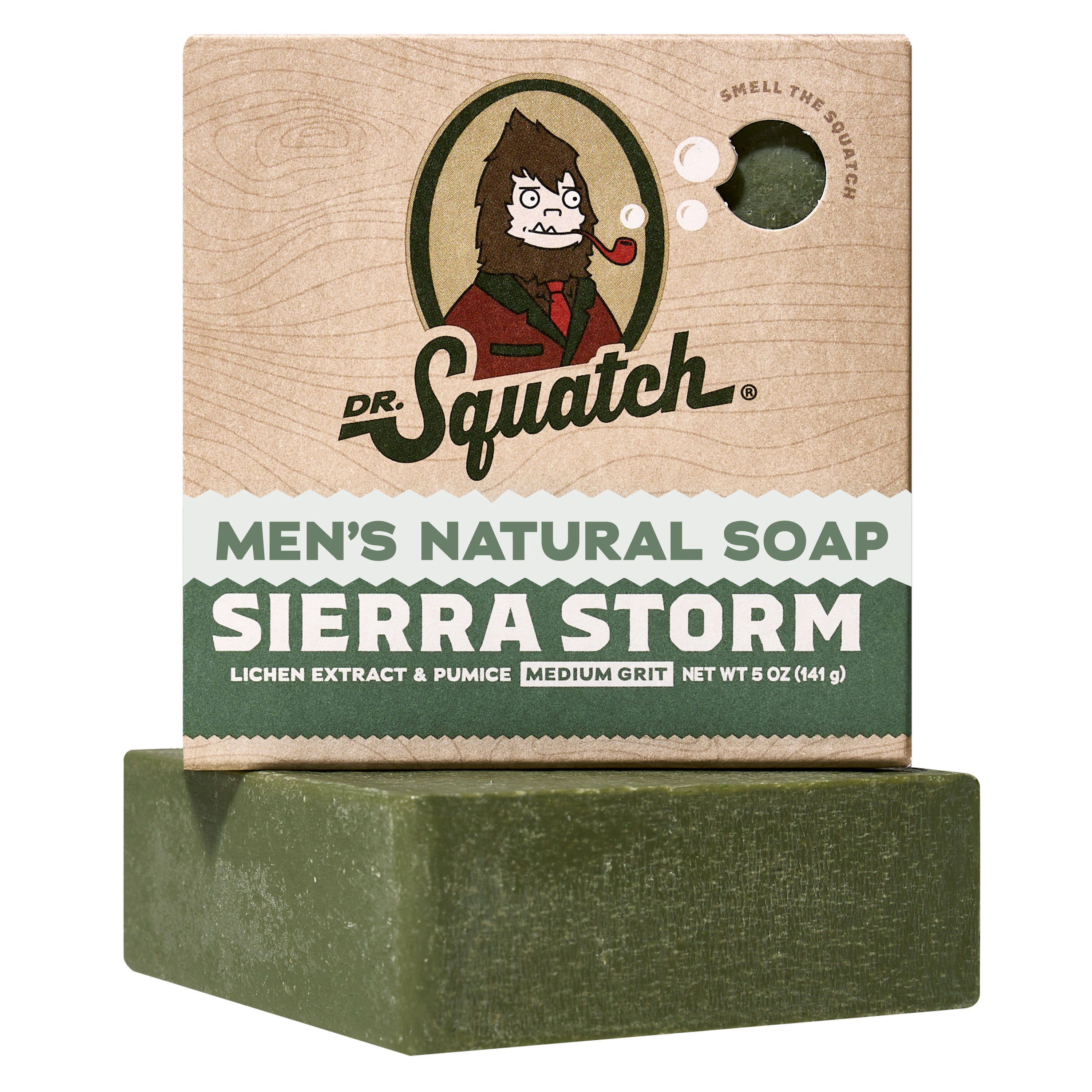 Dr. Squatch Men's Bar Soap, Natural Bar Soap for Men, Sierra Storm, 5 oz